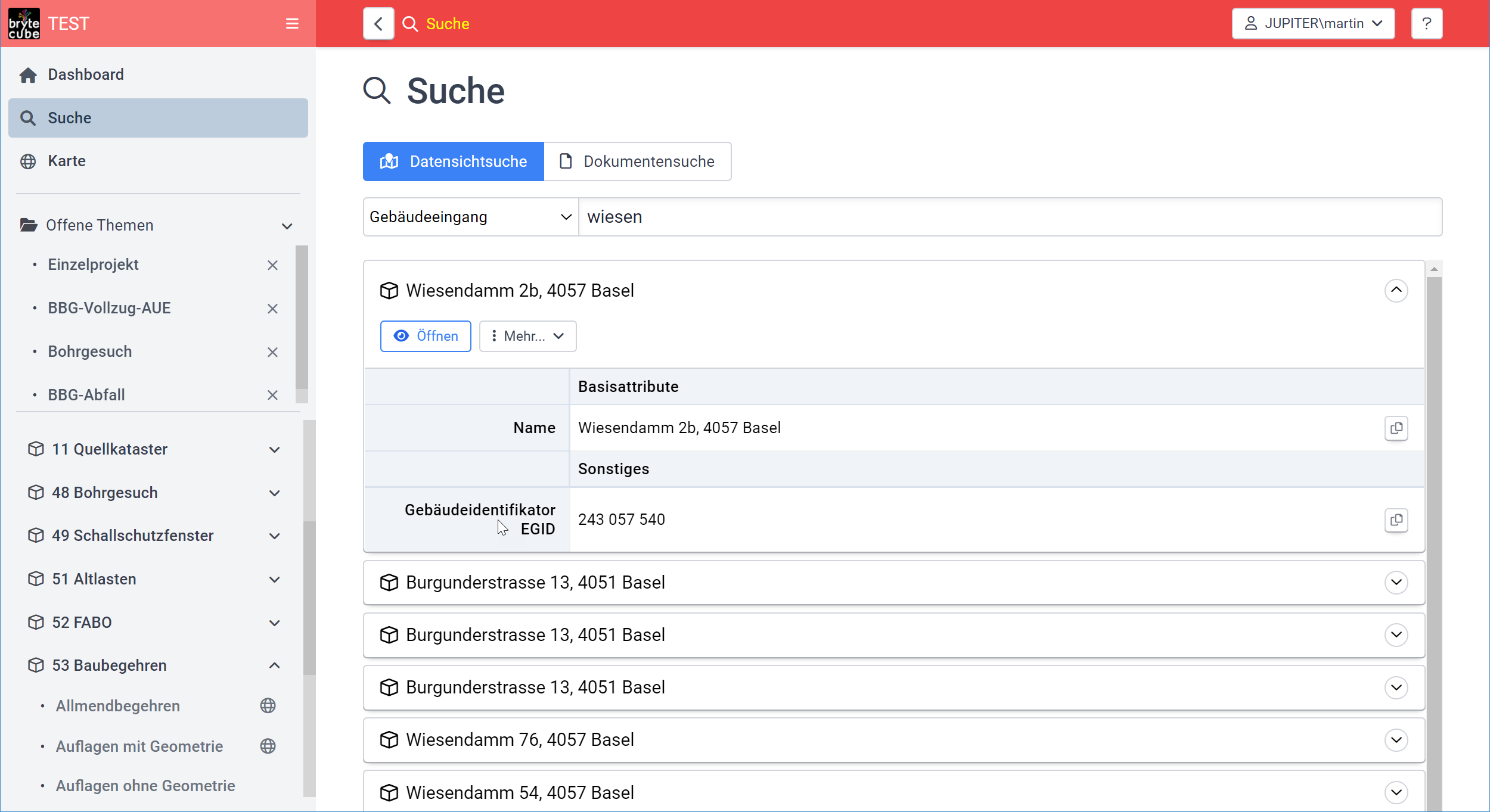 Themen- oder Dokumenten-Suche