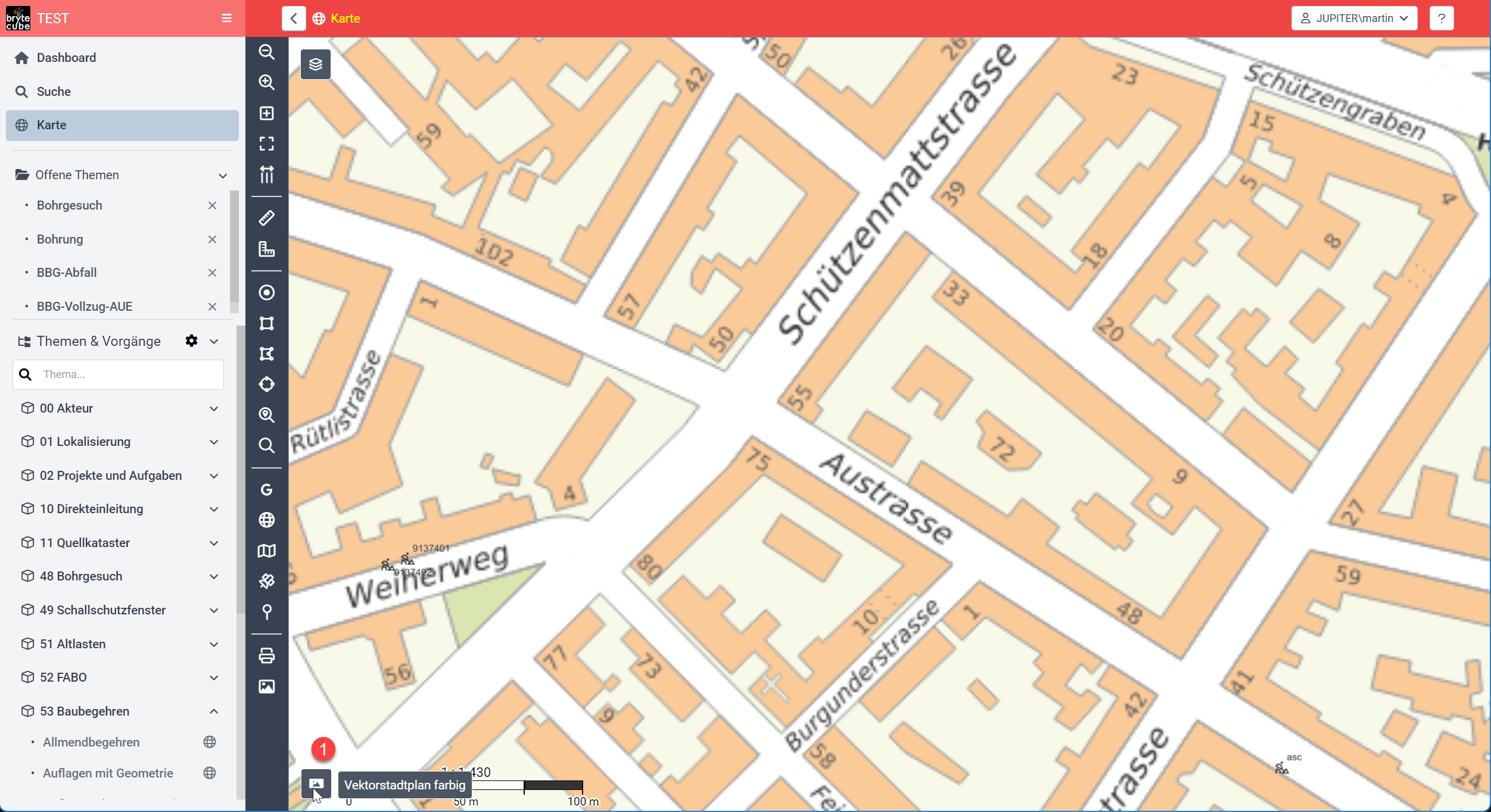 Hintergrundkarte wechseln