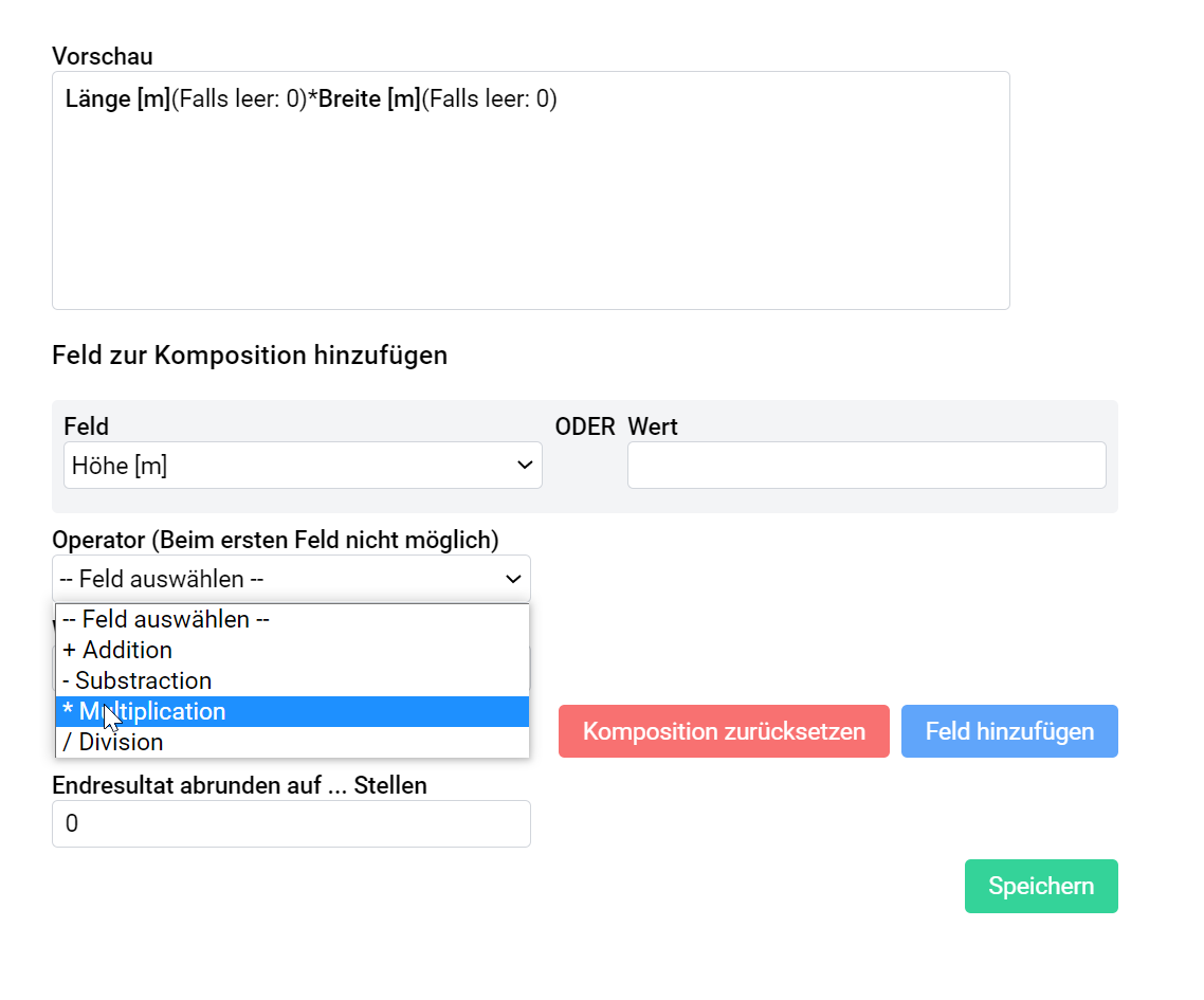 Komposition erstellen im Bearbeitungseditor