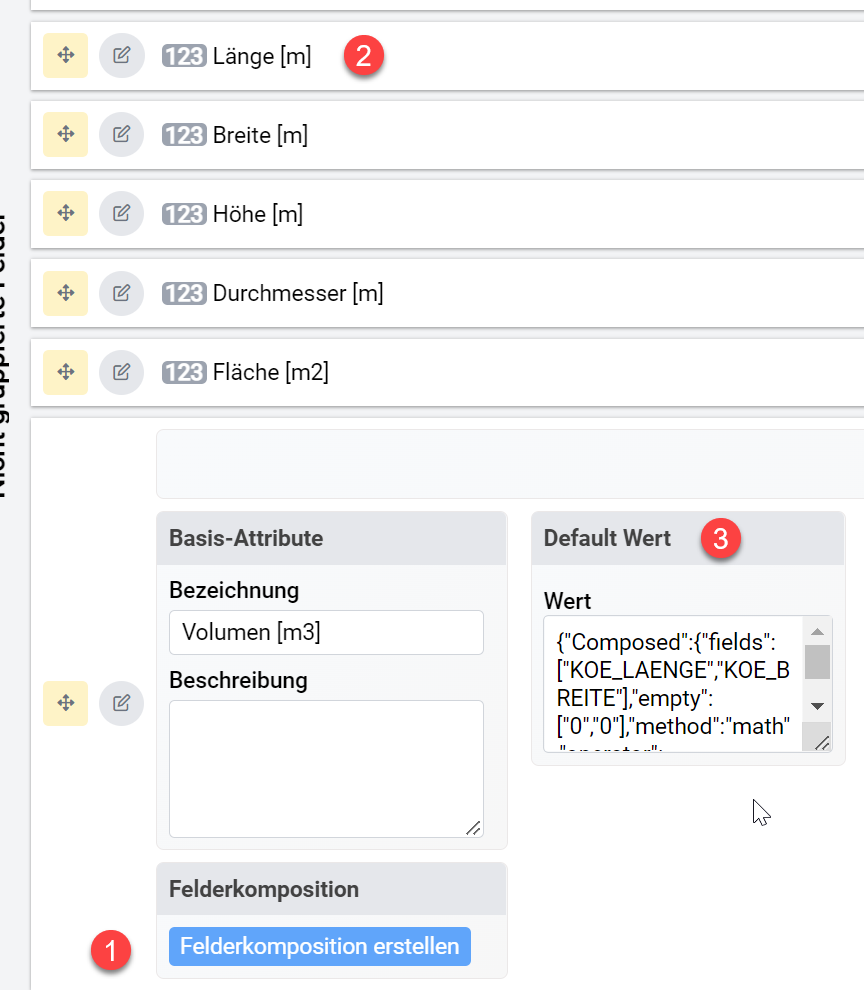 Beispiel einer Komposition in der Datensicht